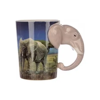 Stolování Keramický hrnek s tvarovaným uchem - Slon (400 ml) (Puckator)