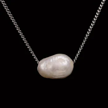 Náhrdelník Ocelový náhrdelník - Bílá perla