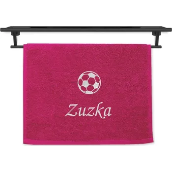 Ručník Malý ručník se jménem NA PŘÁNÍ purpur 30x50 Fotbalový míč