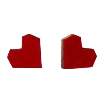 Náušnice Dřevěné náušnice Srdce rudé s možností výměny či vrácení do 30 dnů - EW91