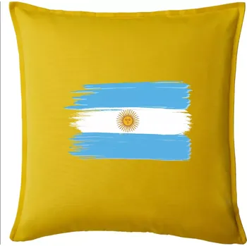 Polštář Argentina vlajka kreslená štětkou - Polštář 50x50 - 50x50 - Pouze potah ( Žlutá )