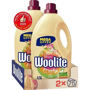 Prací gel WOOLITE Keratin Therapy Fruity Color 2× 4,5 l (150 praní)