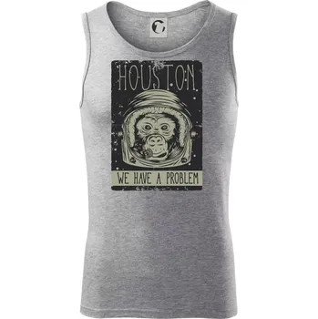 Houston we have a problem - Tílko pánské Core - M ( Tmavě šedý melír )