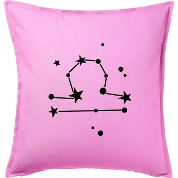 Polštář Souhvězdí - Libra - Váhy - Polštář 50x50 - 50x50 - Pouze potah ( Růžová )