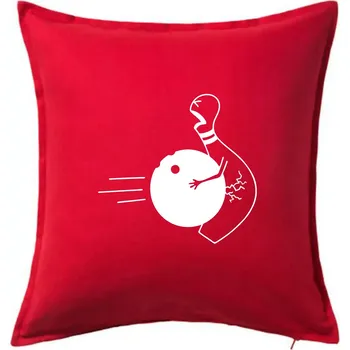 Polštář Koule vs kuželka - Polštář 50x50 - 50x50 - Pouze potah ( Červená )