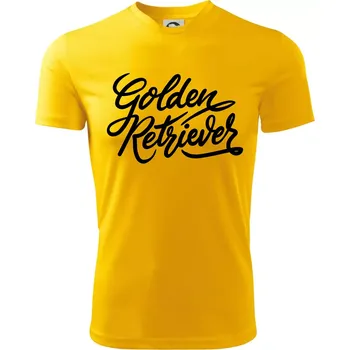 Chlapecké tričko Golden retriever - nápis okrasný - Dětské triko sportovní (dresovina) - 158 cm/12 let ( Žlutá )