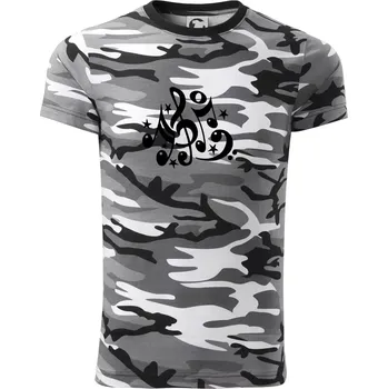 Pánské oblečení Noty a hvězdy - Army CAMOUFLAGE - 2XL ( Šedý maskáč )