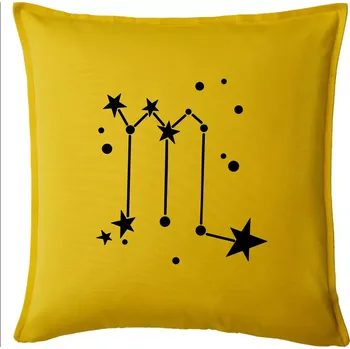 Polštář Souhvězdí - Scorpio - Štír - Polštář 50x50 - 50x50 - Pouze potah ( Žlutá )