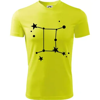 Chlapecké tričko Souhvězdí - Gemini - Blíženci - Dětské triko sportovní (dresovina) - 146 cm/10 let ( Neonově žlutá )