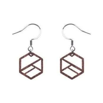 Náušnice Dřevěné náušnice Hexaline Earrings s možností výměny či vrácení do 30 dnů - EAD5