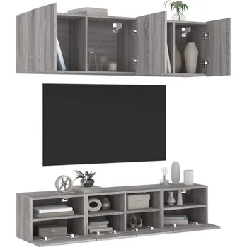 Obývací stěna vidaXL 5dílná obývací stěna kompozitní dřevo [3216516] Barva: šedá sonoma