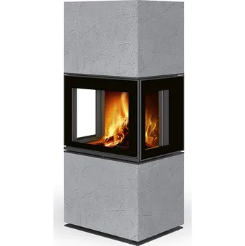 Krbová kamna ROMOTOP Designové krby LERA C G - obklad Thermaline antracit Varianta: LERXDC 61 - Thermaline grey 61 - Dělené sklo