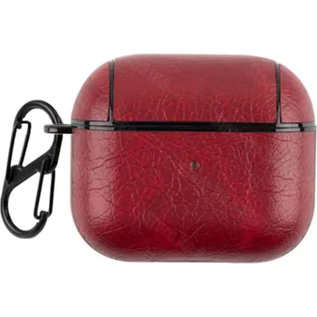 Pouzdro na mobilní telefon Kožený obal pro Airpods 4 Barva: Červená