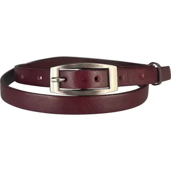 Opasek PENNY BELTS Kožený opasek 15-2-95 bordó - 105 cm