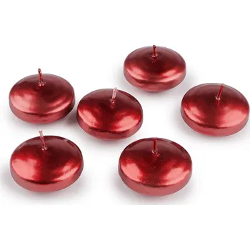 Svíčka Plovoucí svíčky Ø4,5 cm, barva 4 bordó perleť