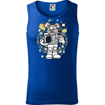 Pánská móda Myš kosmonaut komiks - Tílko pánské Core - 2XL ( Královská modrá )