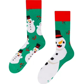 Pánské oblečení Veselé teplé ponožky Pan a paní sněhulákovi