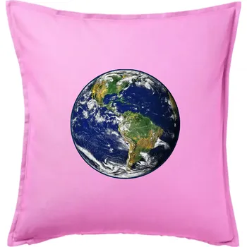 Polštář Planeta Země - Polštář 50x50 - 50x50 - Pouze potah ( Růžová )