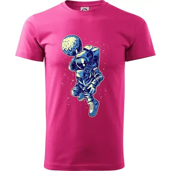 Pánské tričko Astro basketbalista - Klasické pánské triko vyšší gramáže - S ( Purpurová )