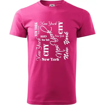 Pánská móda New York City font - Klasické pánské triko vyšší gramáže - L ( Purpurová )