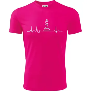 Chlapecké tričko EKG Šachové figurky - Král - Dětské triko sportovní (dresovina) - 146 cm/10 let ( Neon Pink )