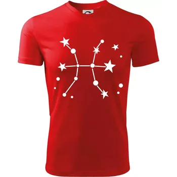Chlapecké tričko Souhvězdí - Pisces - Ryby - Dětské triko sportovní (dresovina) - 122 cm/6 let ( Červená )