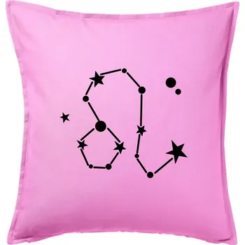 Polštář Souhvězdí - Leo - Lev - Polštář 50x50 - 50x50 - Pouze potah ( Růžová )