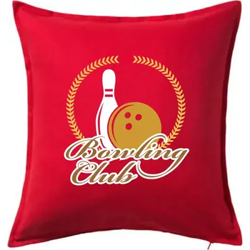 Polštář Bowling cup věnec - Polštář 50x50 - 50x50 - Pouze potah ( Červená )