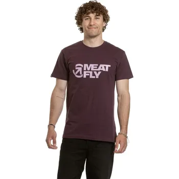 Meatfly pánské tričko Revital Blackberry | Červená | Velikost M | 100% bavlna