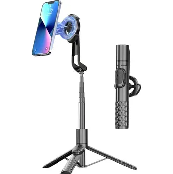 Selfie tyč Magsafe Selfie Tyč Magnetický Rotační Flexibilní Stativ Tripod Stick 130cm