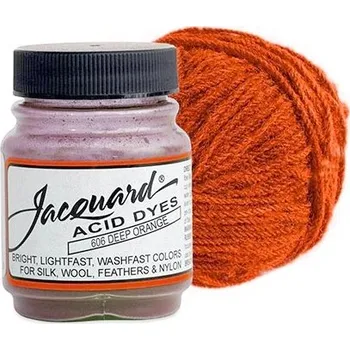 Speciální výtvarná barva Barva Jacquard Acid na vlnu a hedvábí odstín 606 Červenooranžová