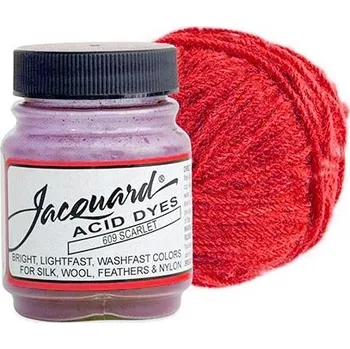 Speciální výtvarná barva Barva Jacquard Acid na vlnu a hedvábí odstín 609 Šarlatová