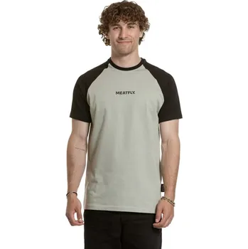 Pánské tričko Meatfly pánské tričko Ozzy Raglan Mossy Green / Black | Zelená | Velikost XXXL | 100% bavlna