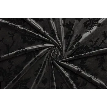 Samet polyester vzorovaný - Květinový vzor