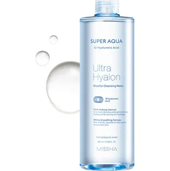 MISSHA - SUPER AQUA ULTRA HYALRON MICELLAR CLEANSING WATER - Hypoalergenní micelární voda s kyselinou hyaluronovou 500 ml