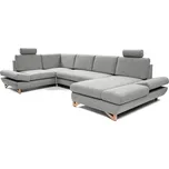 Rozkládací rohová čalouněná sedací souprava s úložným prostorem do U AVESTA šedá