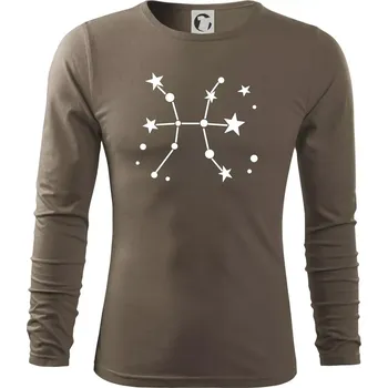 Pánské oblečení Souhvězdí - Pisces - Ryby - Triko s dlouhým rukávem FIT-T long sleeve - M ( Army )