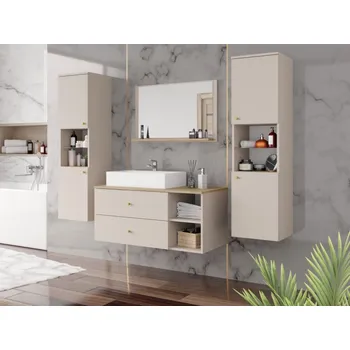 Koupelnový nábytek Kiegi III, Barva: pouštní písek + pouštní písek / dub cremona, Sifon k umyvadlu: ne, Umyvadlo: ne MIRJAN 5903211437786