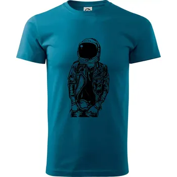 Astronaut Punkster - Klasické pánské triko vyšší gramáže - XS ( Petrolejová )