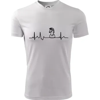 Chlapecké tričko EKG Šachové figurky - Jezdec - Dětské triko sportovní (dresovina) - 146 cm/10 let ( Bílá )