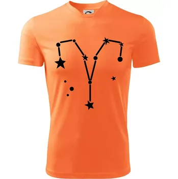 Chlapecké tričko Souhvězdí - Aries - Beran - Dětské triko sportovní (dresovina) - 122 cm/6 let ( Neon mandarine )