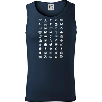 FOR TRAVEL - slovník na cesty - Tílko pánské Core - XL ( Námořní modrá (velmi tmavá - téměř černá) )