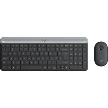 Myš Logitech set Logitech slim Wireless MK470 - graphite, US
