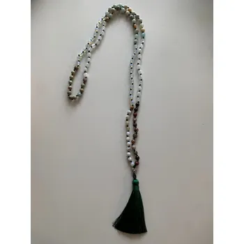 Náhrdelník RV studio Louny s.r.o. Korálky Mala ze vzácných kamenů - Nefrit, Amazonit a Jaspis