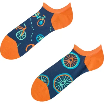 Dámské ponožky Veselé ponožky do tenisek Oranžové kolo