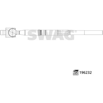 Čep řízení Axiální kloub příčného táhla řízení SWAG 33 11 2069