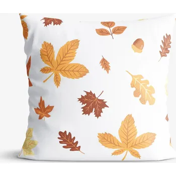 Povlak na polštářek Bavlněný povlak na polštář - Podzimní listí 50 x 60 cm