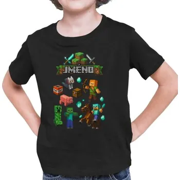 Žertovný předmět Tričko se jménem pro fanoušky hry Minecraft - dětské tričko s potiskem - personalizovaný produkt- Tričkový.cz