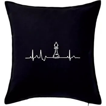Polštář EKG Šachové figurky - Střelec - Polštář 50x50 - 50x50 - Pouze potah ( Černá )