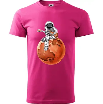 Pánská móda Mars kytarista - Klasické pánské triko vyšší gramáže - M ( Purpurová )